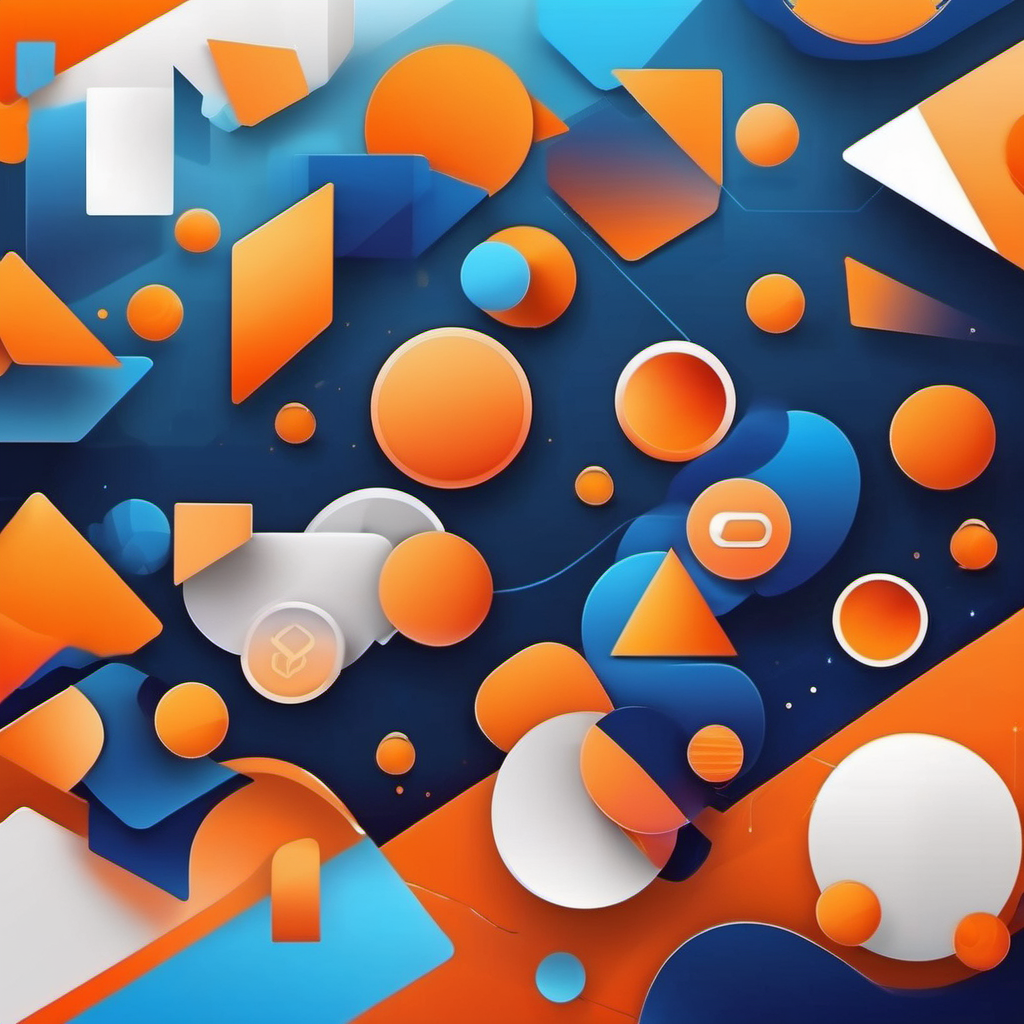 Abstract marketing background with geometric shapes